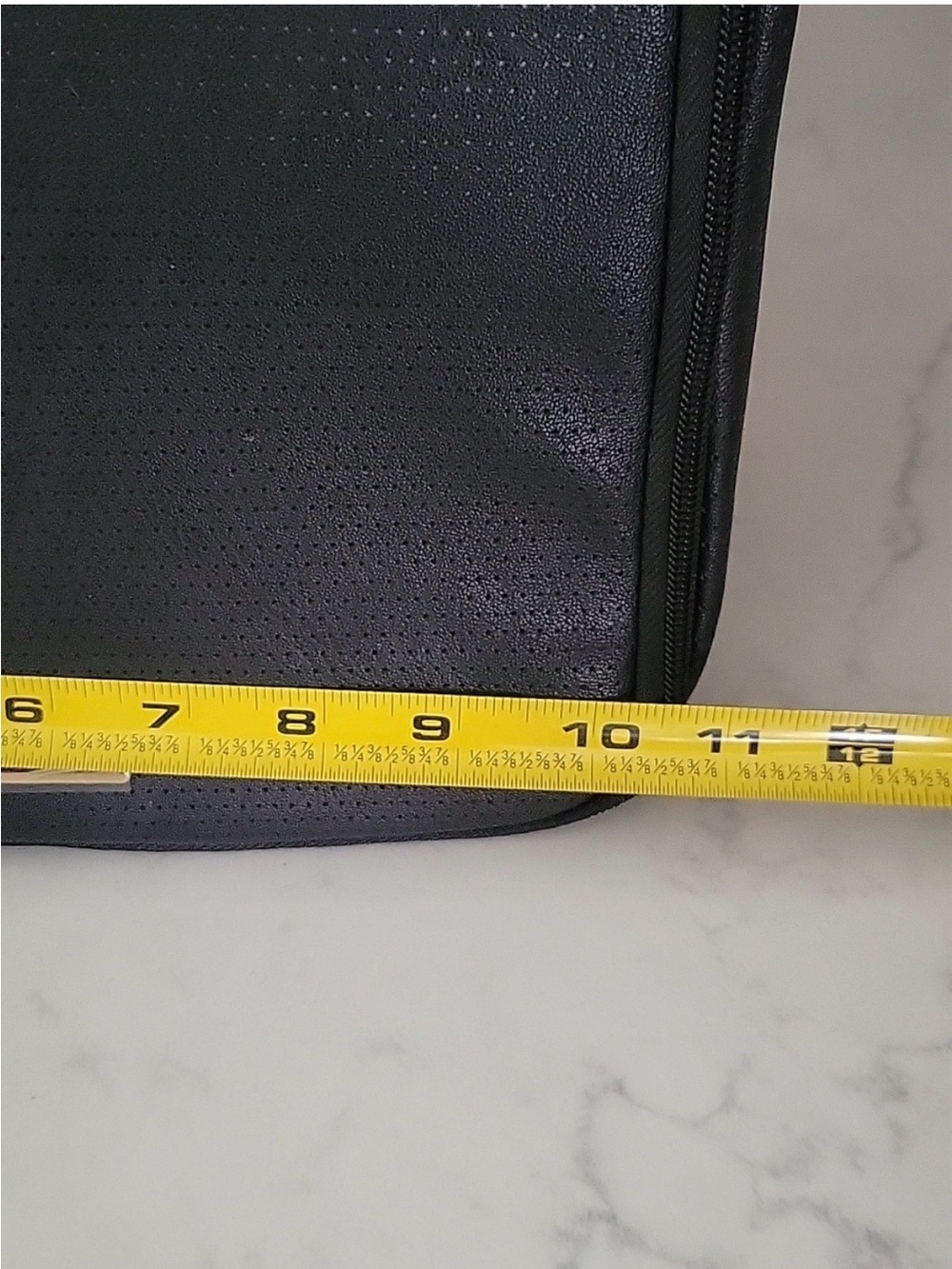 Tartan + Twine Black Perforated Hanging Toiletry Bag with Top Handle NWT - Picture 2 of 5